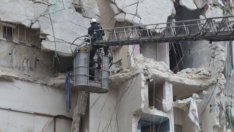 叙利亚伊德利卜的建筑物在地震中受损。（图：联合国）