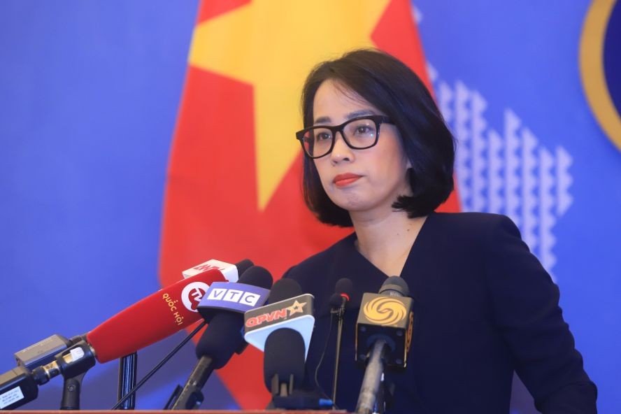 越南外交部副发言人范秋姮。(图:陈常)