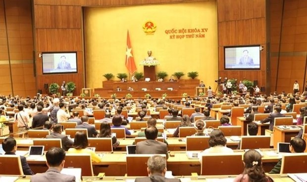 第十五届国会第五次会议隆重开幕。（图：越通社）