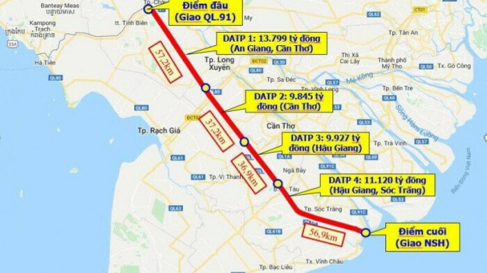 朱笃-芹苴-滀臻高速公路线路图。（图：交通报）