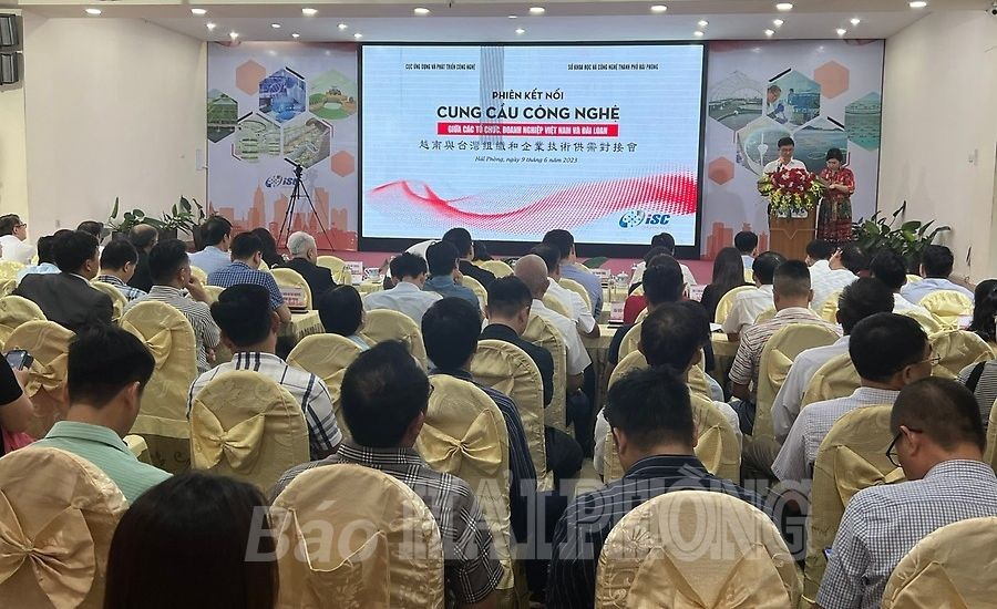 越南组织、企业与台商首次技术供需对接会议现场一隅。(图:海防报)