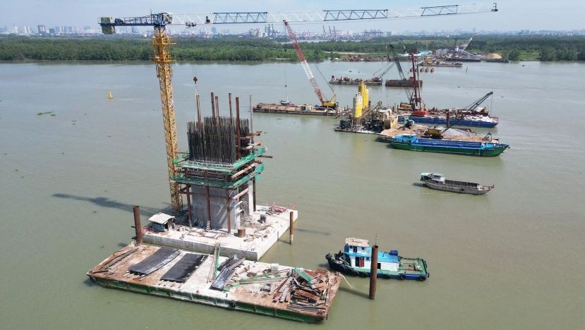 环市三路最先动工的横跨同奈河仁泽桥项目。(图:VTC News)