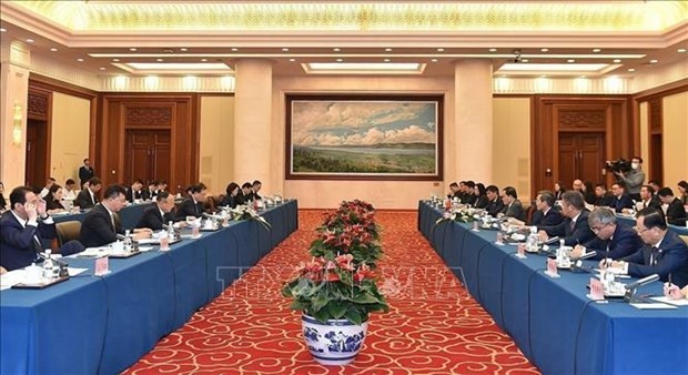 双边会晤全景。(图:越通社) 双边会晤全景。(图:越通社)