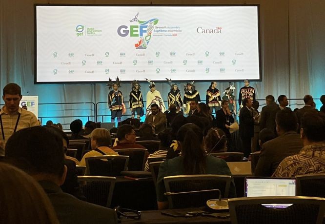 全球环境基金第七届成员国大会现场一隅。（图：推特）