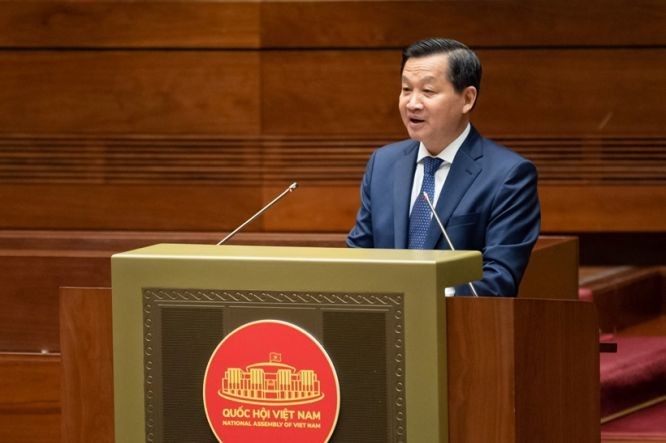政府副总理黎明概在会议上发言。(图:VGP)
