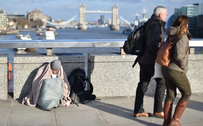 英国无家可归者问题严重。(图:互联网)