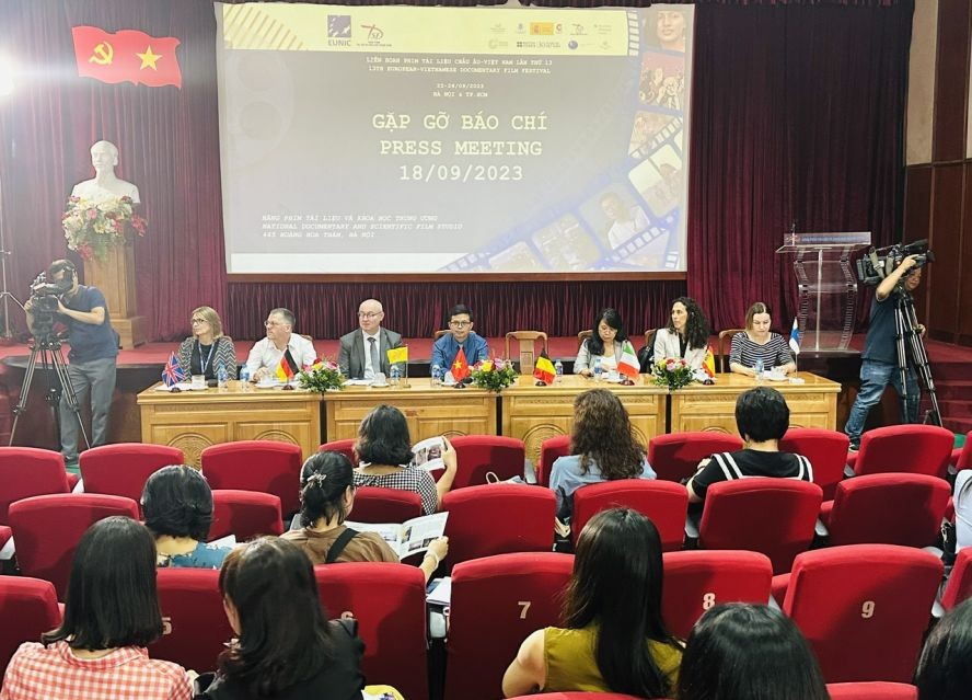 欧越纪录片电影节新闻发布会现场。(图:VGP)