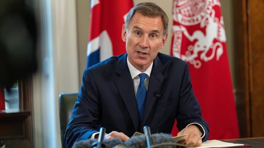 英国财政大臣杰里米·亨特。（图：Getty Images）