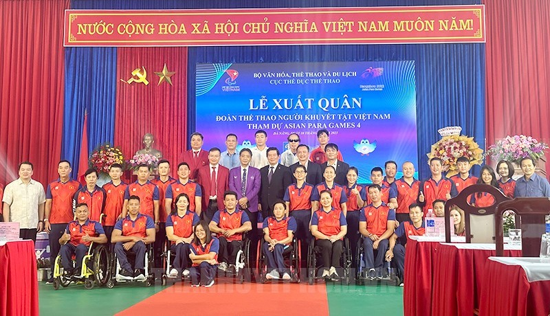 越南残疾人体育代表团启程。（图：互联网）