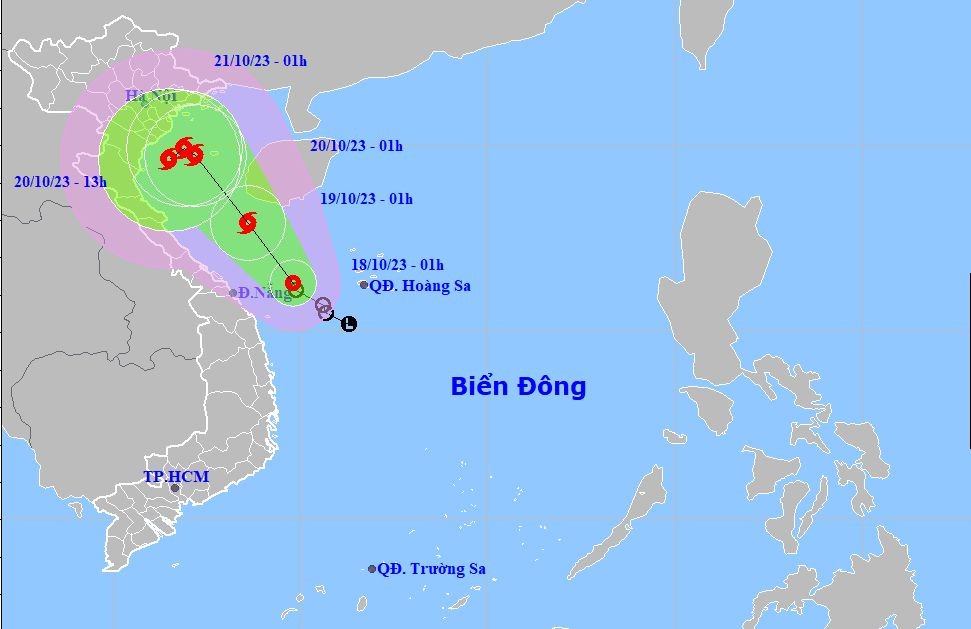 热带低气压的移动方向。（图：国家水文气象预报中心）