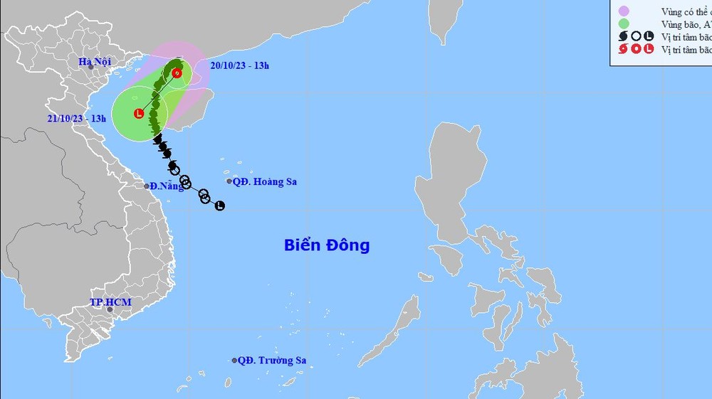 5号台风的移动方向。（图：国家水文气象预报中心）