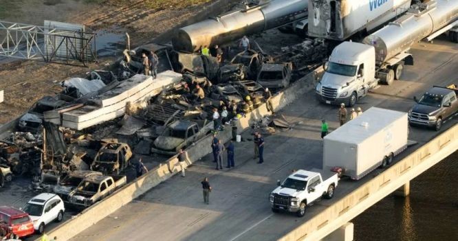 事故现场。（图：AP）