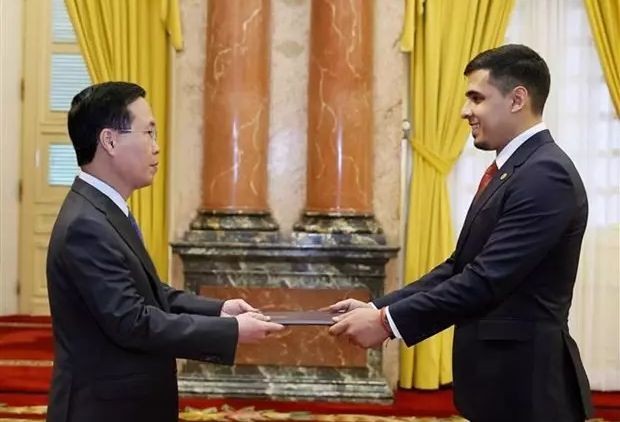 国家主席武文赏接见委内瑞拉驻越大使。(图:越通社)