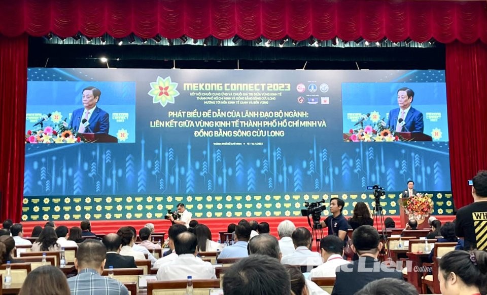 2023年湄公对接论坛现场一隅。(图:薄寮省)