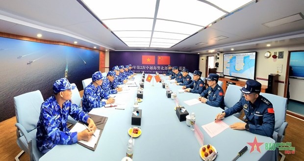 双方举行工作会谈。(图:人民军队报)
