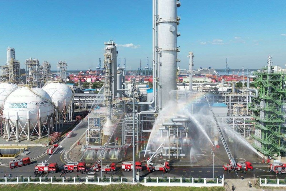 消防演习现场。（图：成安）