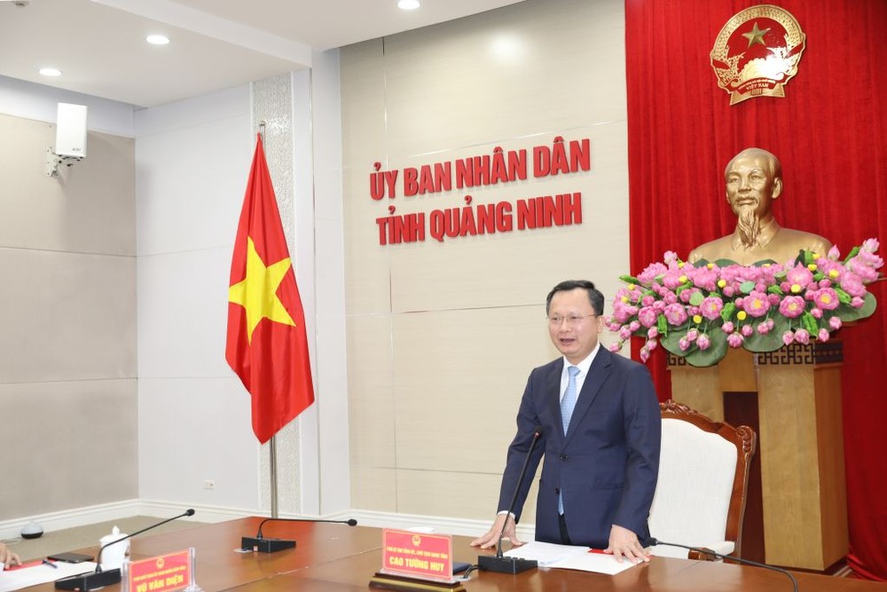 广宁省省委副书记高祥辉在会上发言。（图：广宁报）