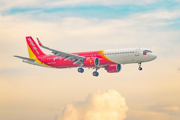 越捷航空的現代客机。