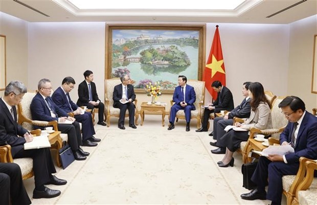 政府副总理陈红河会见中国电建集团领导。(图:越通社)