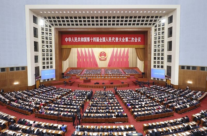 3月5日,第十四届全国人民代表大会第二次会议在北京人民大会堂开幕。(图:新华社)