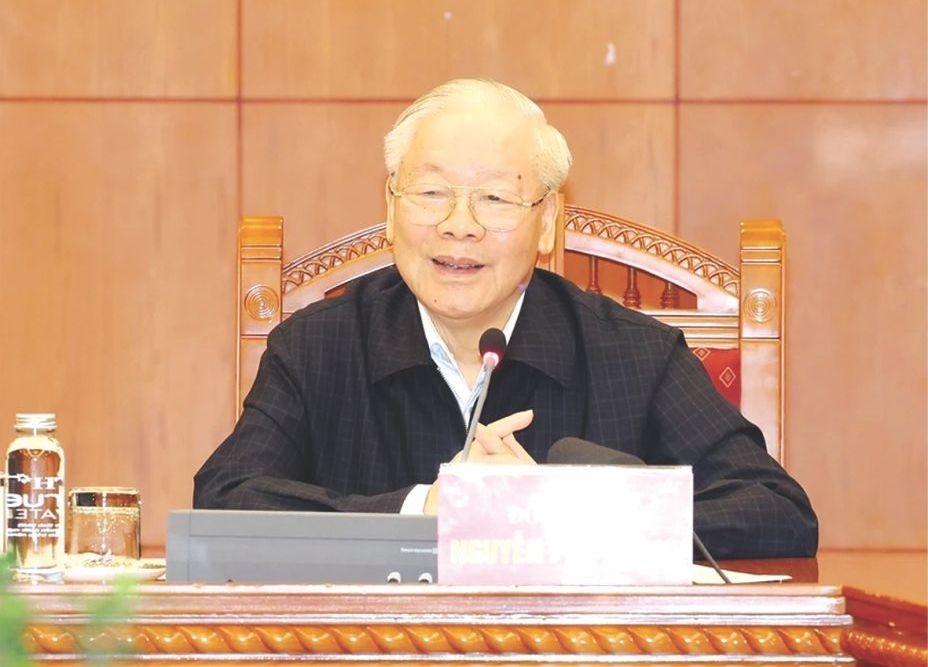 阮富仲总书记主持党十四大人事小组会议