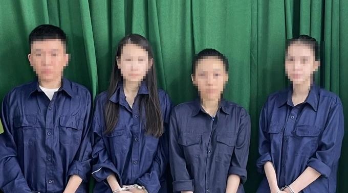 被刑拘4人包括 : 阿进-阿莉-阿银-阿圆(从左至右)。(图:志石)