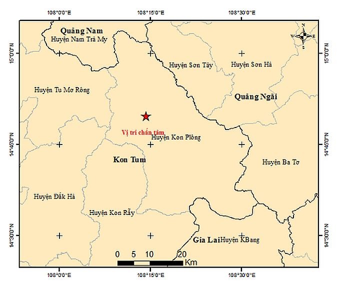 图中星号表示震中位置。(图:地球物理院)
