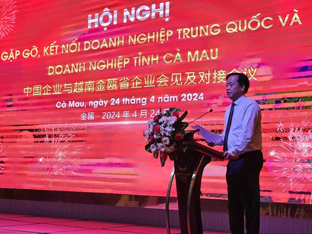 金瓯省委副书记、人委会主席黄国越在会上发表讲话。(图:越通社)