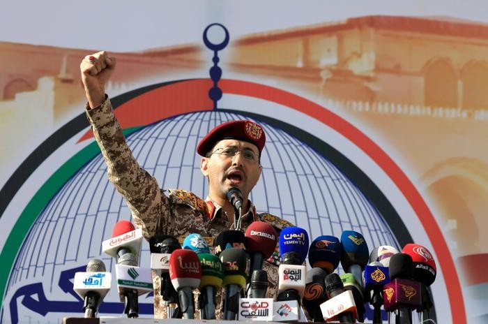 当地时间5月3日，也门胡塞武装发言人叶海亚·萨雷亚称将扩大袭击范围至地中海。（图：澎湃影像）