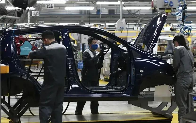 图为越南海防市的VinFast汽车制造厂一隅。（图：岳阮）