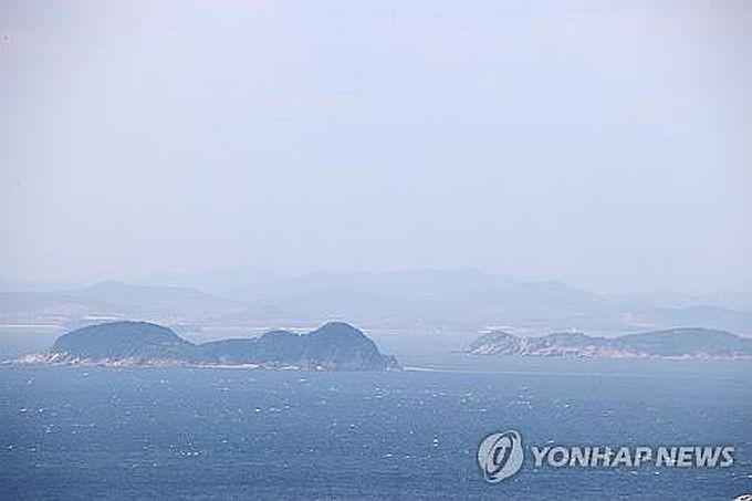 朝鲜葛岛滩头海岸一带。(图:韩联社)