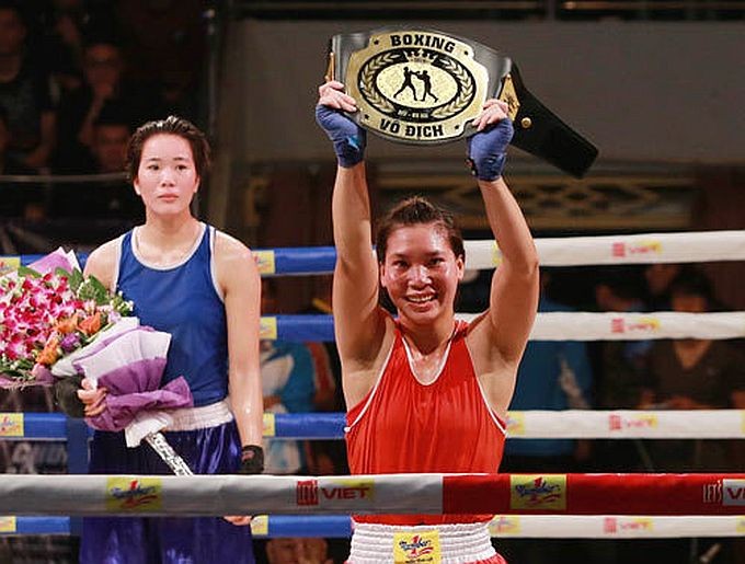 越南拳击运动员何氏玲。