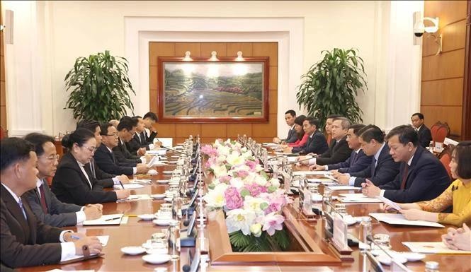 会谈现场。(图:越通社)