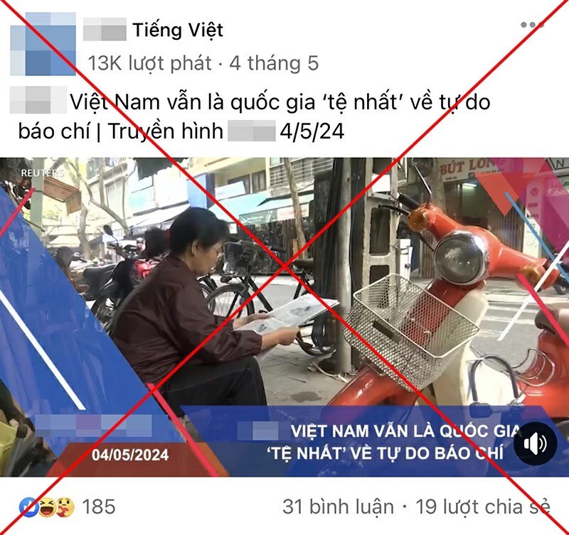 社交网上捏造越南没有新闻自由的失实言论。 T2.jpg
