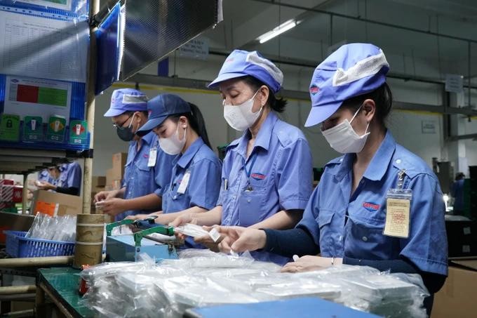 守德市某企业出口塑制产品零配件加工与安装活动一瞥。(图:黄雄)