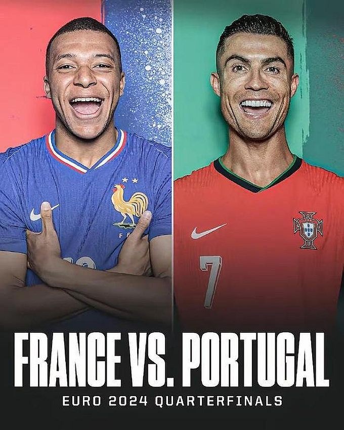 双方重演了2016年欧洲杯决赛。(图源:互联网) france-vs-portugal.jpg