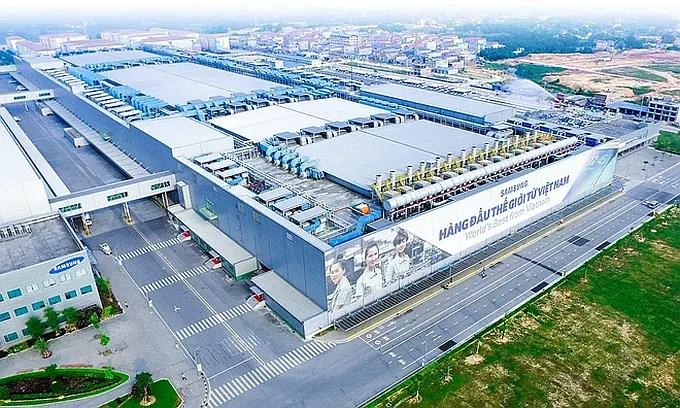 图为三星集团在北宁省投建的工厂。(图:互联网) samsung.webp