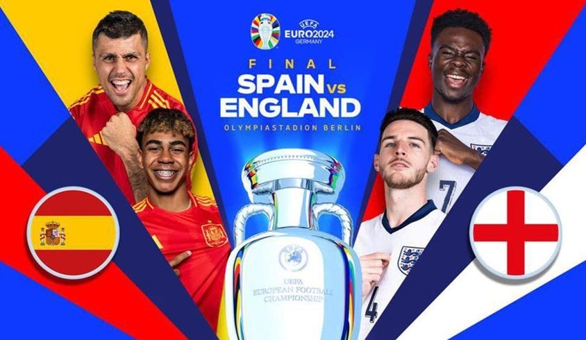 西班牙对阵英格兰。(图:UEFA)