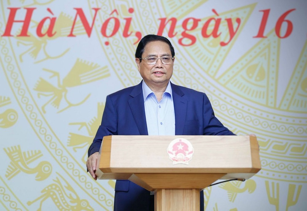 政府总理范明政会上致辞。(图:VGP)