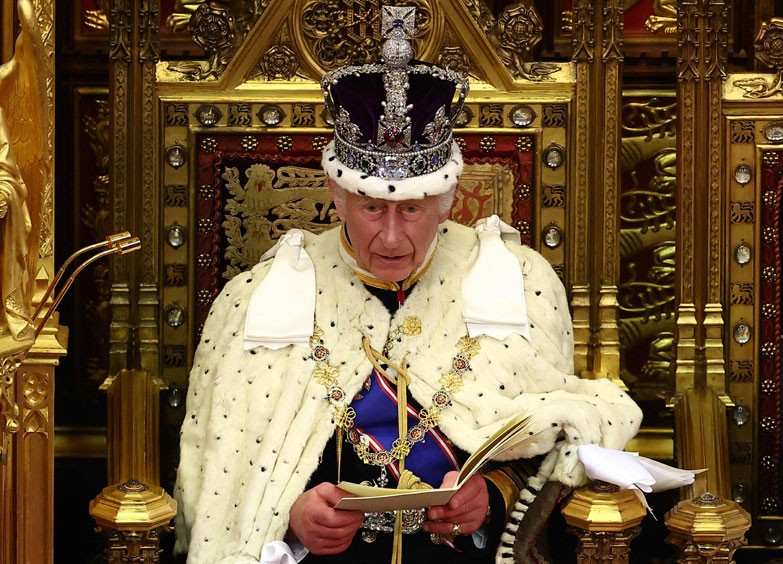 英国国王查理三世发表《御座致辞》。(图:Getty Images)