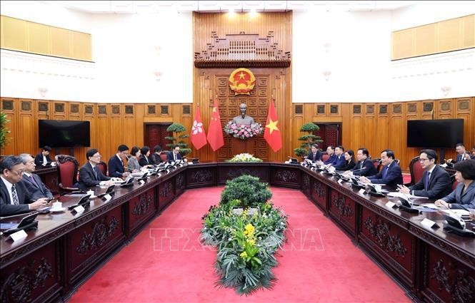 会谈场景。（图：越通社）