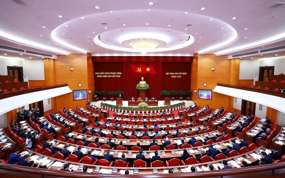 党十三届十中全会现场。(图:越通社)