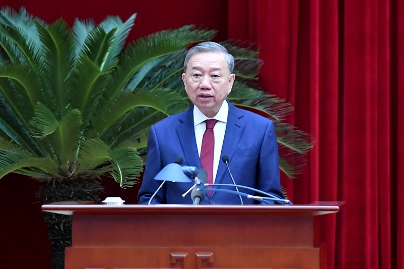 党中央总书记苏林在会议上致开幕词。(图:贤和)