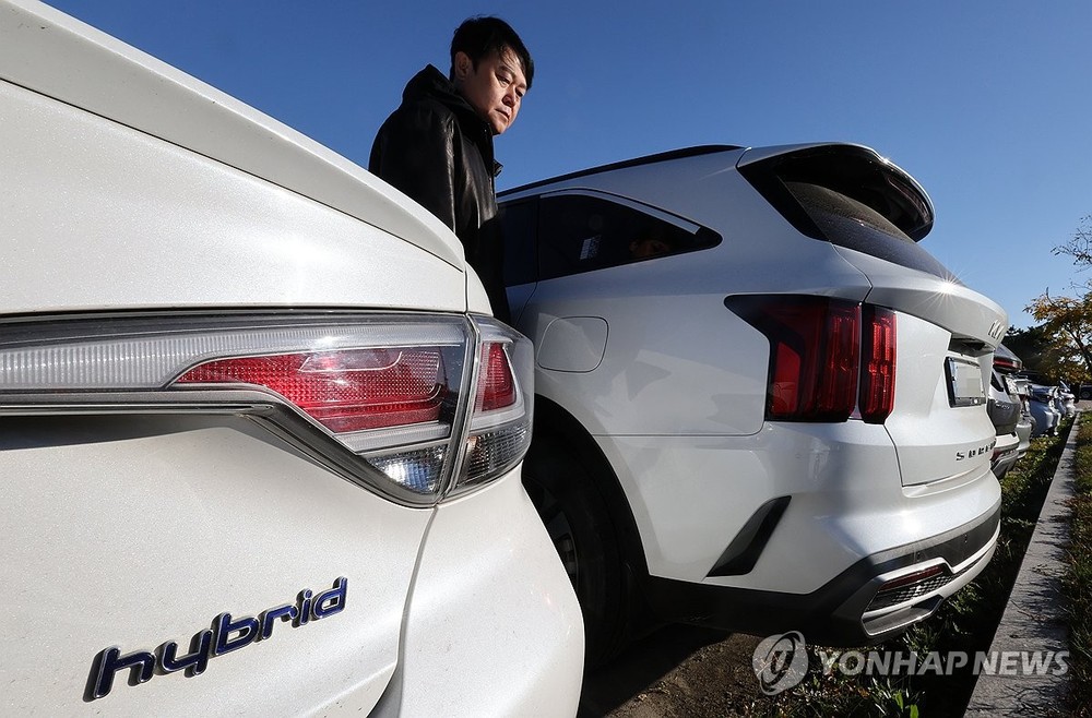 混合动力车。(图:韩联社)