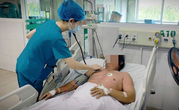 一名成年麻疹患者出现严重的并发症。（图：陈姮）