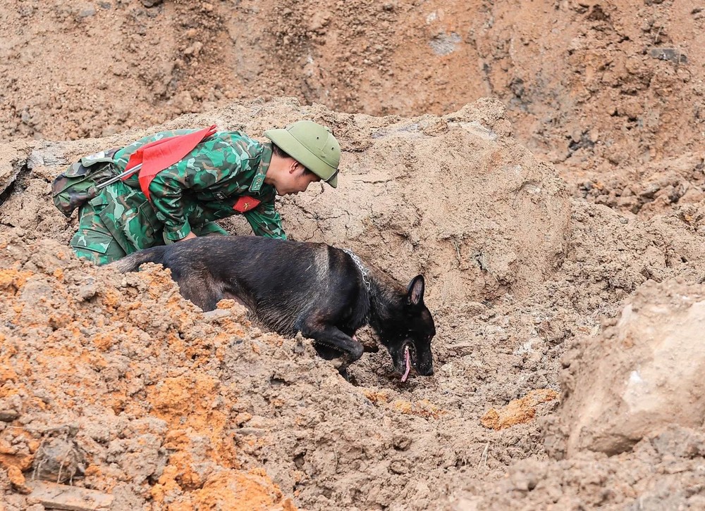军队一直冲锋到最艰难、最危险的地方以营救受暴雨洪水影响的人民群众。（图：越通社）