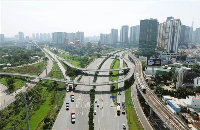 胡志明市城铁项目。（图：越通社）