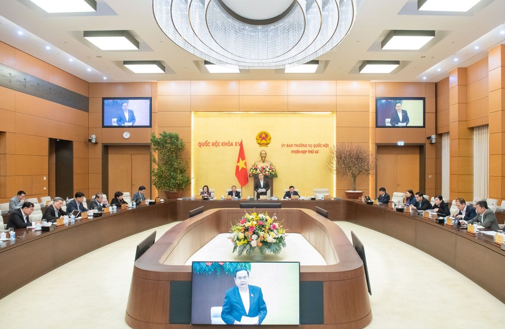 国会常委会第42次会议现场一隅。（图：国会）