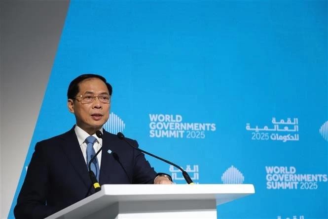 政府副总理裴青山在会议上发表讲话。(图:越通社)