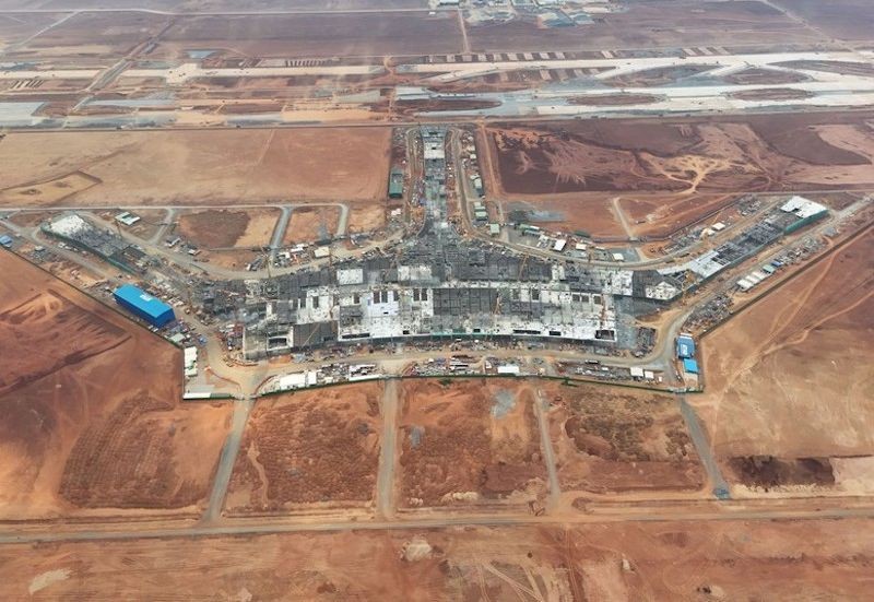 图为施工中的隆城国际航空港。(图:ACV)